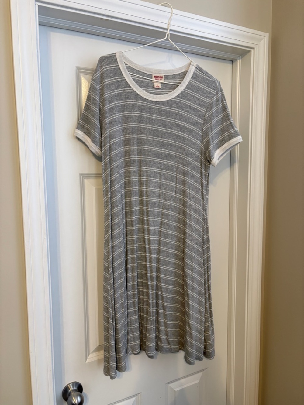BUNDLE (2) Short sleeve Tshirt Mini Dresses Grey Women’s Large Causal Spring - Picture 2 of 12